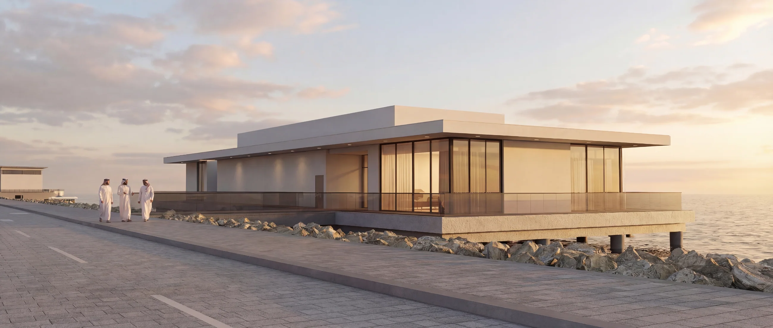 The marine club above the water