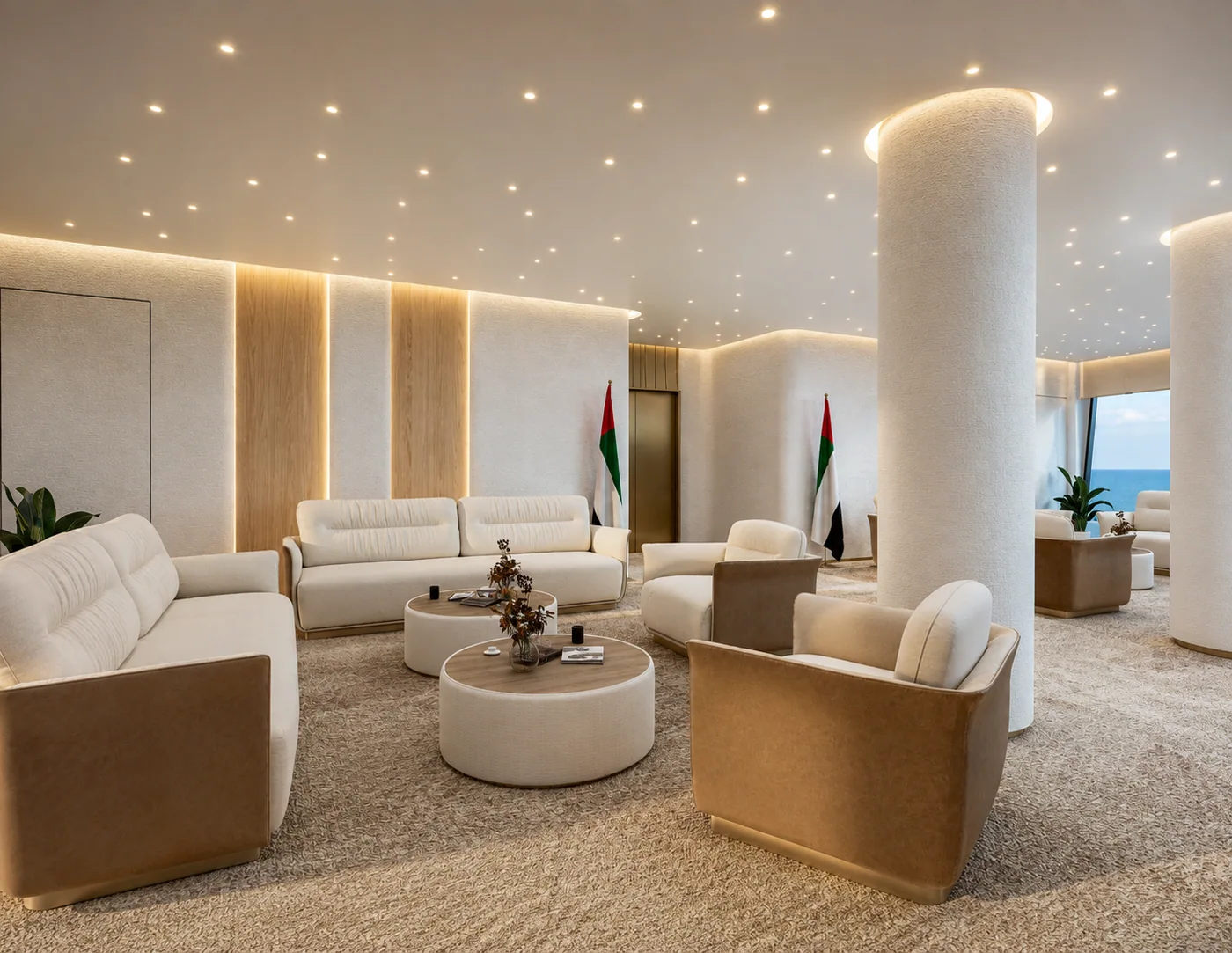 The upper lounge