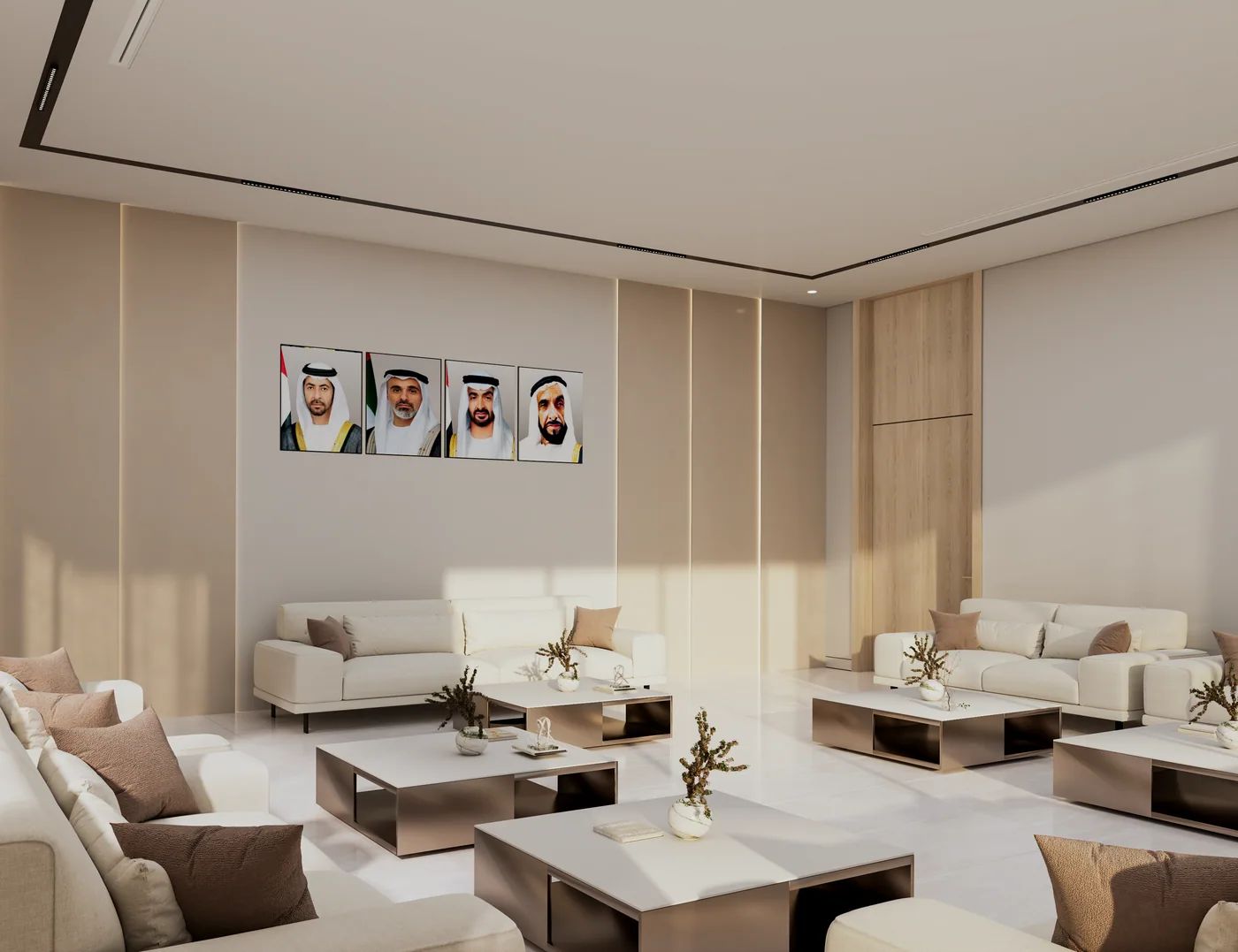 Marine club interior — majlis (287cm sofa)