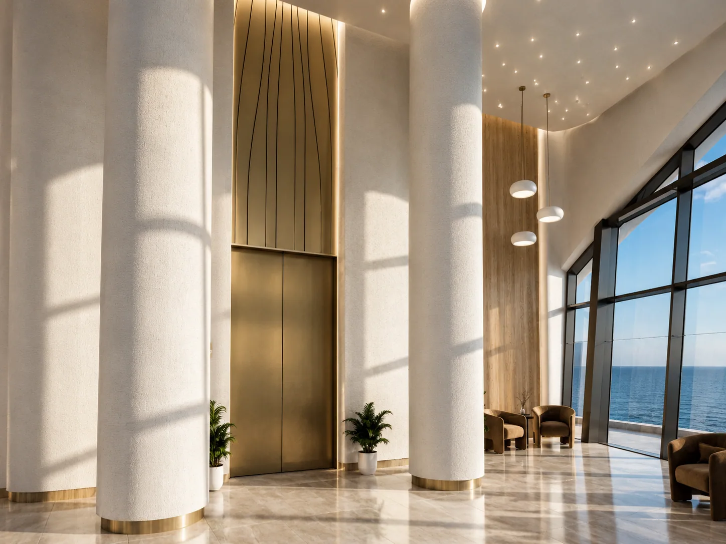 The reception desk