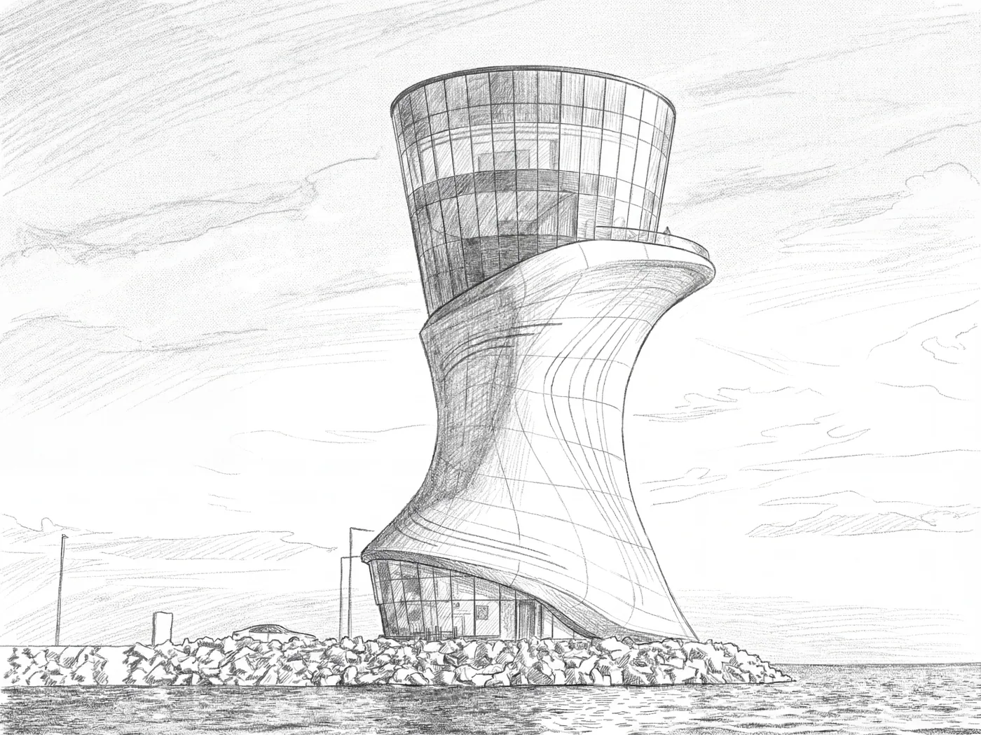 Concept sketch of the tower
