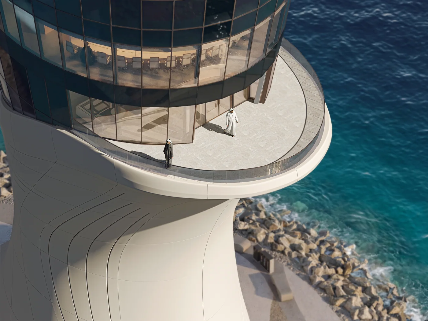 The observation deck at the top