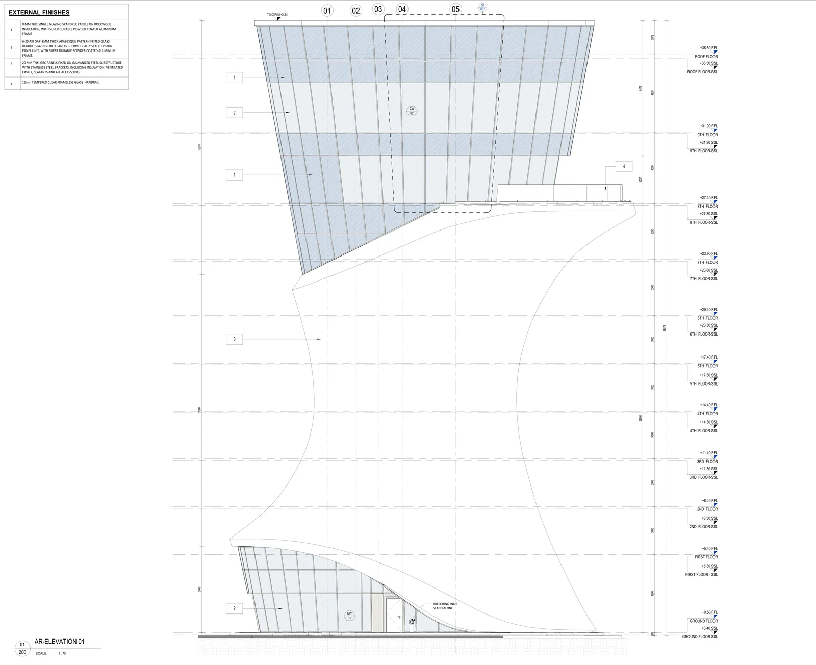 Building Elevation 01  |  AR-200